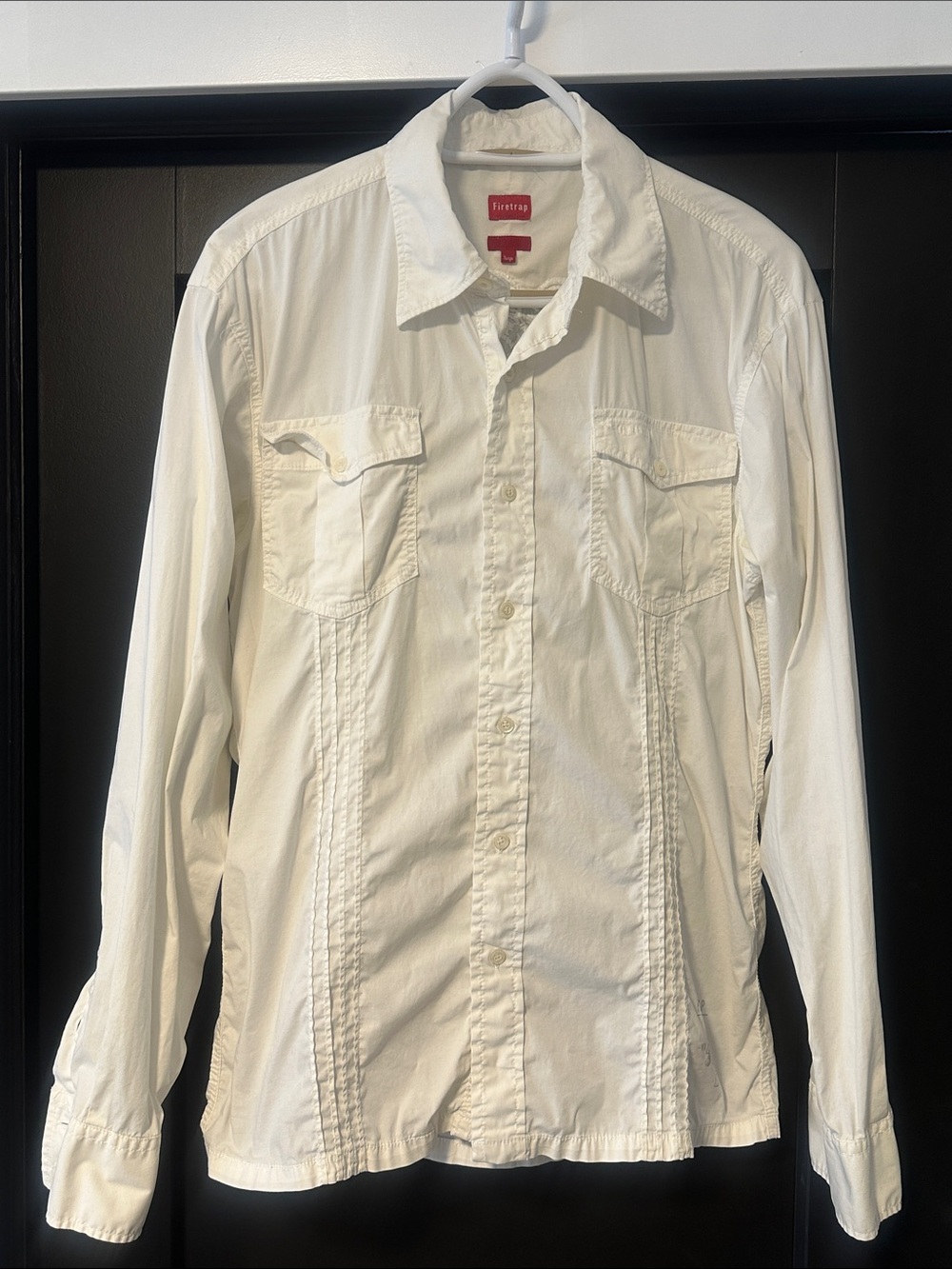 Firetrap White Men's Button-Up Shirt Jacket